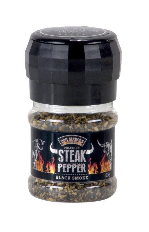 Don Marcos Steak Peffer - Black Smoke - mit Mühlenaufsatz, 135 g