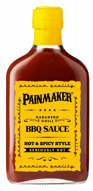 Painmaker Habanero Chili BBQ Sauce Hot & Spicy Style