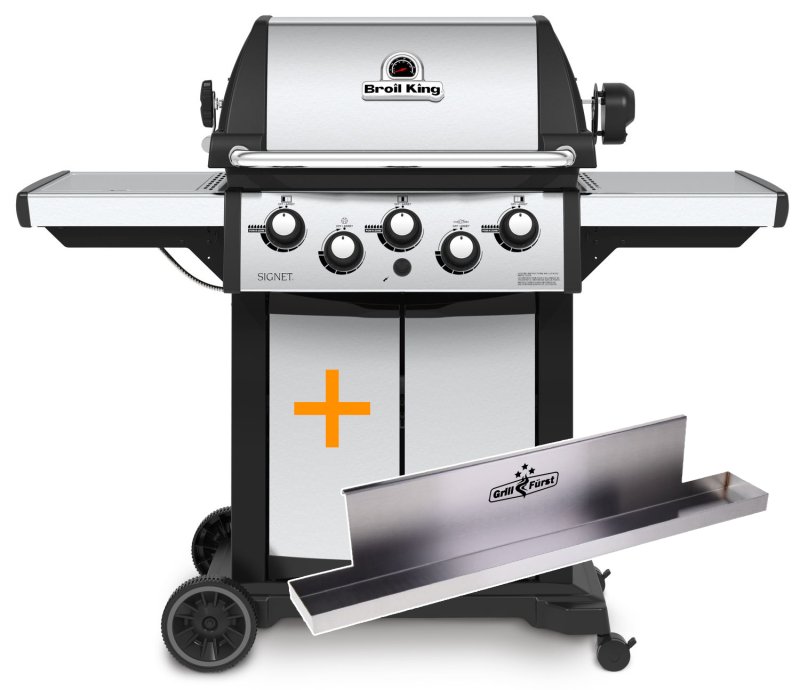 Broil King Signet 390 Gasgrill inkl. Drehspieß + Grillfürst Fettschiene - Modell 2023