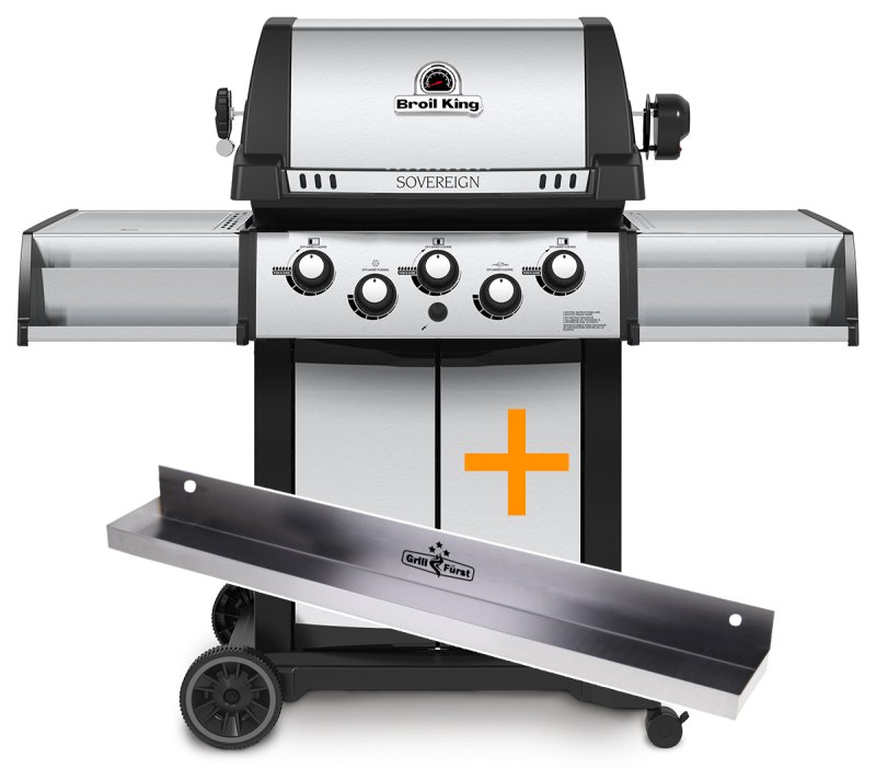 Broil King Sovereign 390 Gasgrill inkl. Drehspieß + Grillfürst Fettschiene