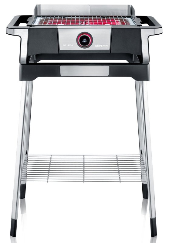 Severin Elektrogrill SENOA Digital Boost S - Boost Zone 500°C - mit Untergestell - 3.000 W