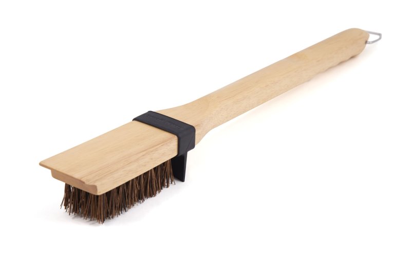 Broil King Holz Grillbürste 51cm mit Palmyra Borsten und Spritzschutz