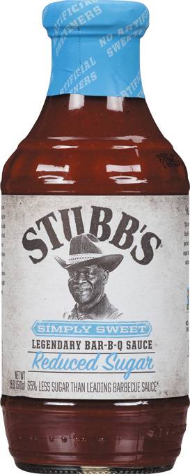 Stubbs Simply Sweet Reduced Sugar Bar-B-Q Sauce 450 ml