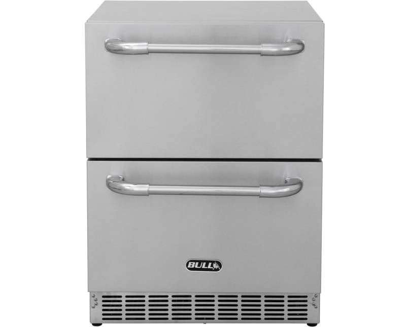 BULL Premium Outdoor Schubladen-Kühlschrank mit LED Kontrollpanel, IPX4 spritzwassergeschützt