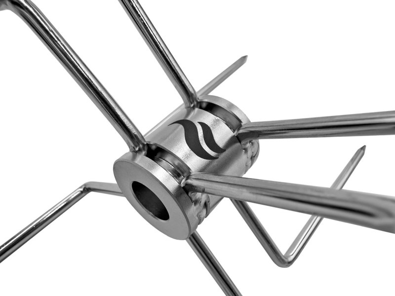 Grillfürst Edelstahl Vierfach - Fleischklammer für Drehspieß