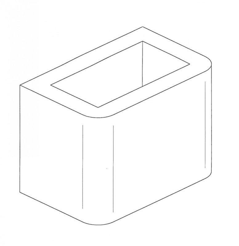 Palazzetti Verlängerungselement für Schornstein / 40 x 25,5 x 25 cm