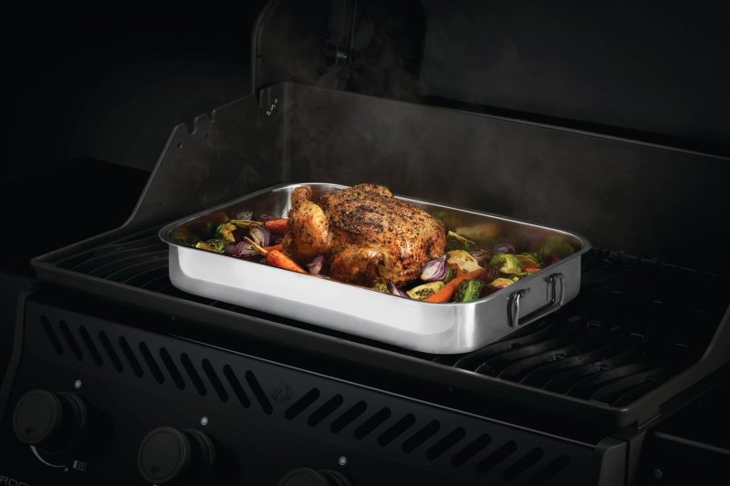 Napoleon Edelstahl Bräter mit Rost