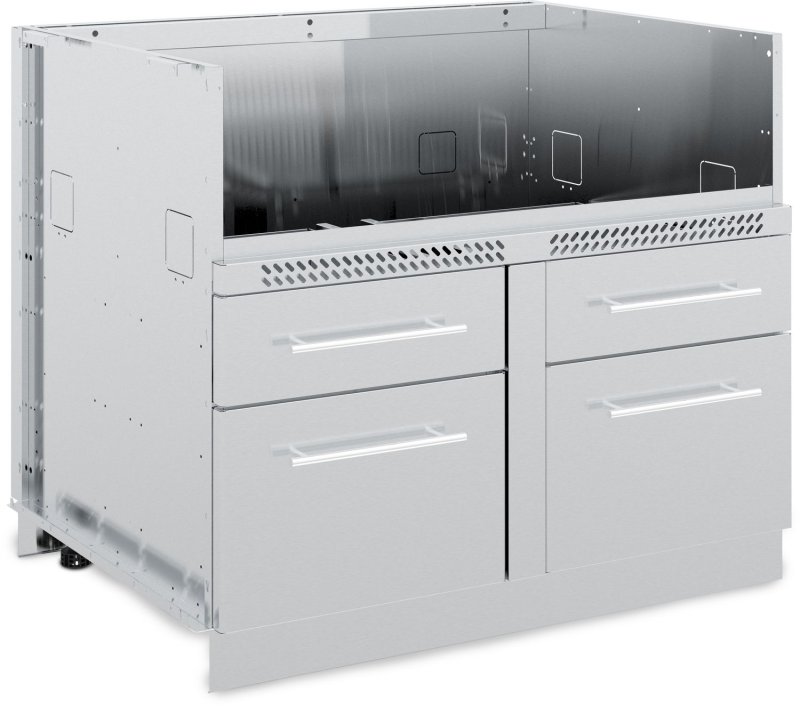 Broil King Outdoor Küche Komplettset mit Imperial S570 PRO Built In Gasgrill mit Drehspieß, Gasflaschenschrank und 3er Schubladenschrank - ohne Arbeitsplatte