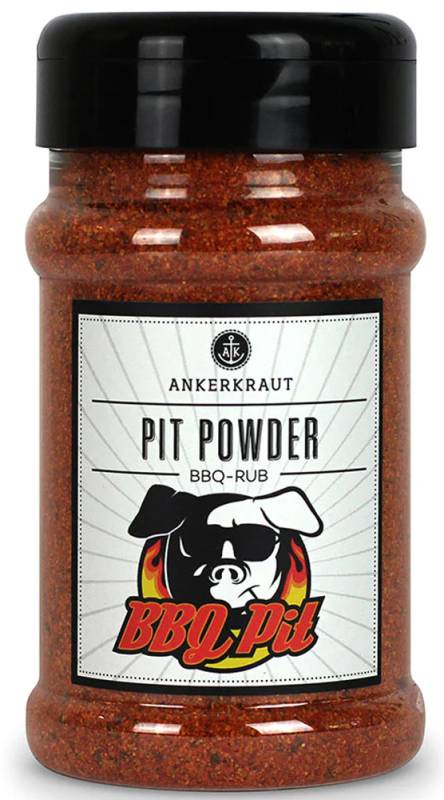 Ankerkraut Pit Powder, BBQ-Rub, 210 g Streuer