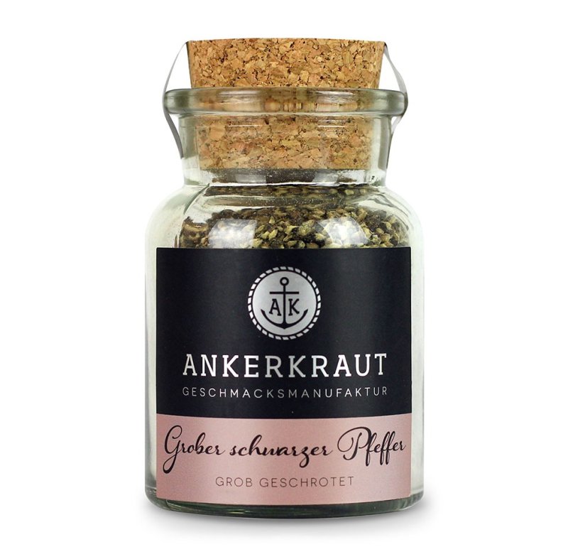 Ankerkraut Grober schwarzer Pfeffer, 70g Glas