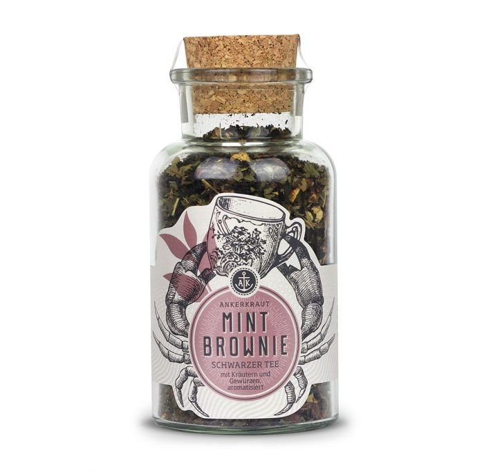 Ankerkraut Mint Brownie, Schwarzteemischung, 90g Glas