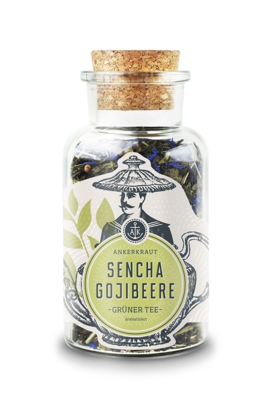 Ankerkraut Sencha Gojibeere, Grüntee, 70g Glas