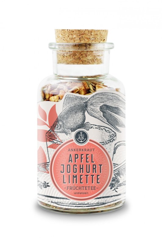 Ankerkraut Apfel-Joghurt-Limette, Früchtetee, 110g Glas