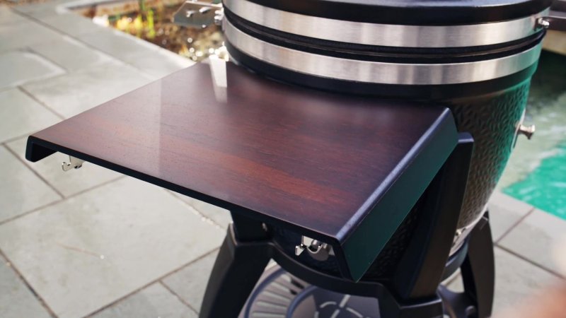 Monolith Grill AVANTGARDE.55 Satin-Mattschwarz - mit Gestell + Seitentischen - inkl. Zubehör-Starterpaket