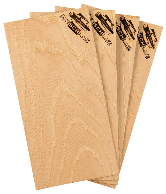 Axtschlag Einmal Räucherbretter / Wood Planks Single Use Hickory - 30 x 15 cm / 4er Pack