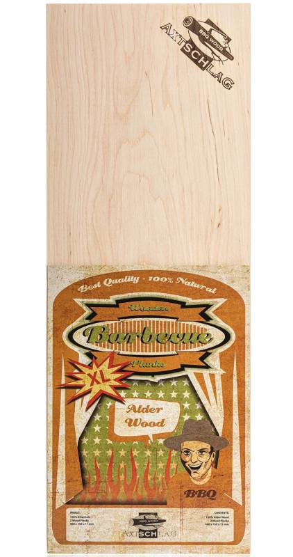 Axtschlag Räucherbretter Erle / Wood Planks Alder - 40 x 15 cm / 2er Pack