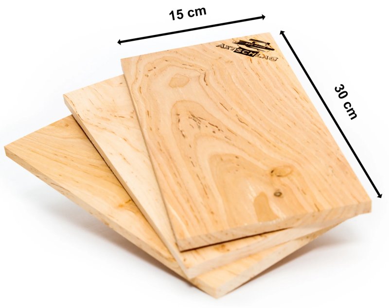 Axtschlag Räucherbretter Kirsche / Wood Planks Cherry - 30 x 15 cm / 3er Pack