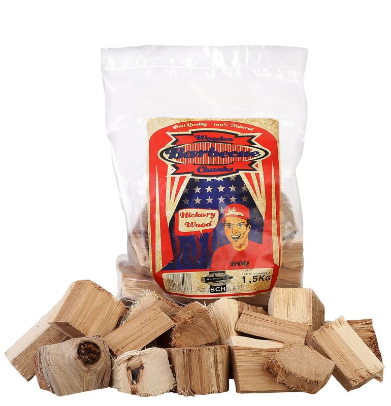 Axtschlag Räucherchunks / Woodchunks Hickory - 1,5 kg