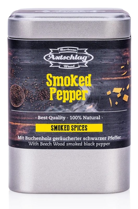 Axtschlag Smoked Pepper - Geräucherter schwarzer Pfeffer  / 80 g Dose