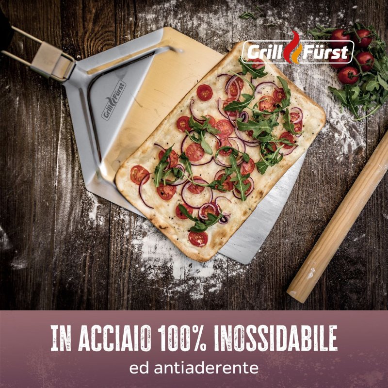 Grillfürst Pizzaheber / Pizzaschieber Edelstahl klappbar - Retoure