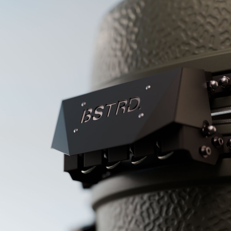 OFYR Kamado Table Corten 75 PRO - mit Keramik-Arbeitsplatte & BSTRD. Keramikgrill Pro Large Green