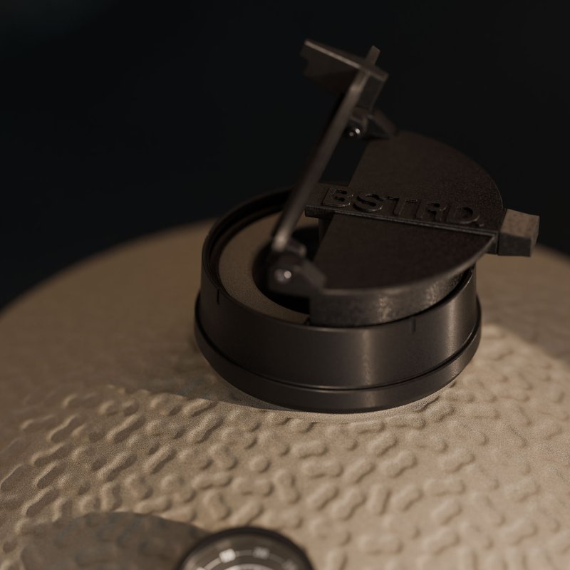 OFYR Kamado Table Corten 75 PRO - mit Keramik-Arbeitsplatte & BSTRD. Keramikgrill Pro Large Sand