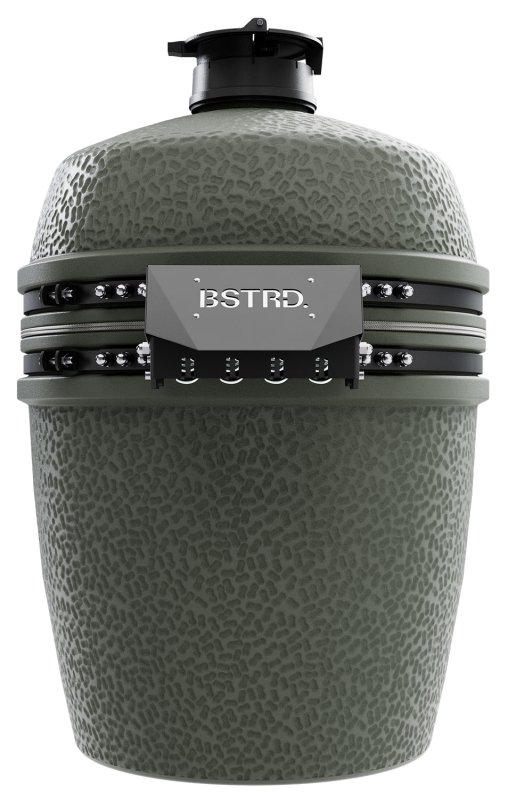 OFYR Kamado Table Corten 75 PRO - mit Keramik-Arbeitsplatte & BSTRD. Keramikgrill Pro Large Green