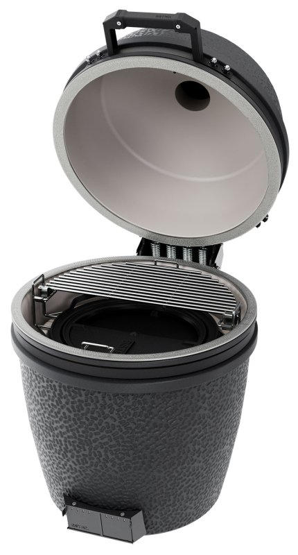 OFYR Kamado Table Corten 75 PRO - mit Keramik-Arbeitsplatte & BSTRD. Keramikgrill Pro Large Graphite