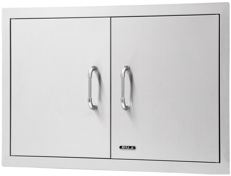 BULL Einbau Doppeltür aus Edelstahl / 76 cm