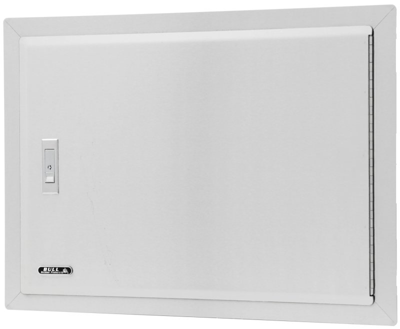 BULL Einbau Einzeltür aus Edelstahl mit Schloss / horizontal - Ausstellungsstück