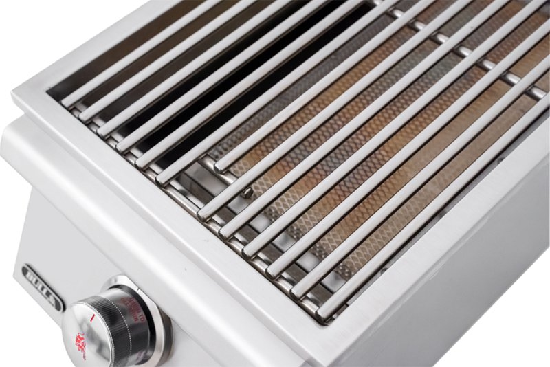 BULL Infrarot Einbau Seitenbrenner / Edelstahl / Slide-In