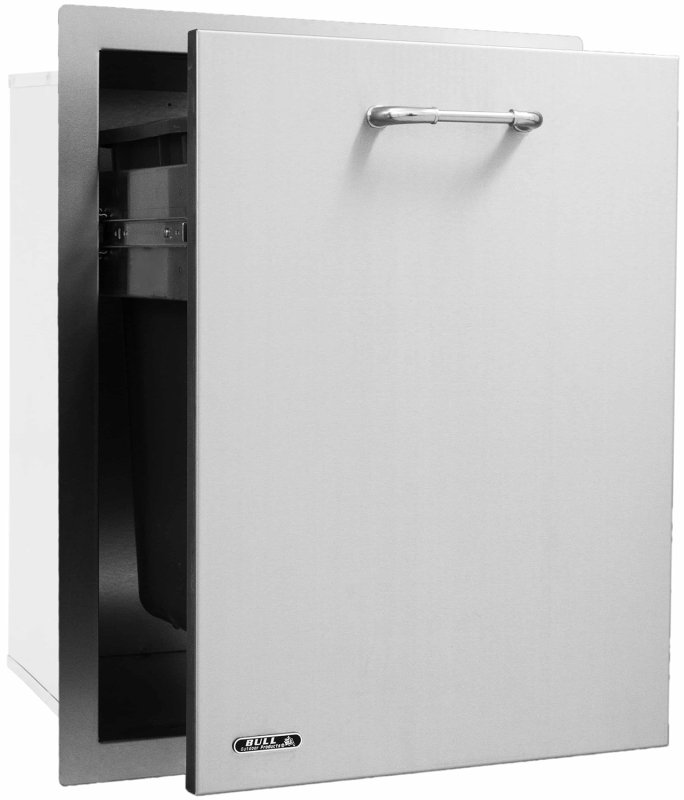 BULL Einbau Schublade aus Edelstahl mit Mülleimer