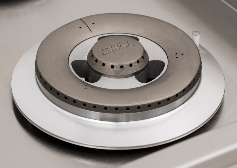 BULL Einbau Seitenbrenner Double / Edelstahl / Slide-In