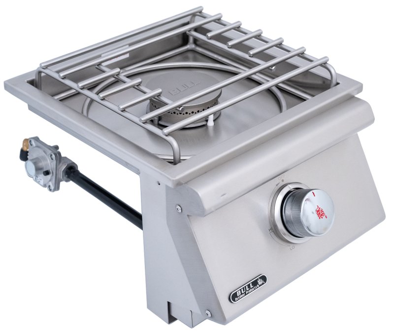 BULL Einbau Seitenbrenner Single / Edelstahl / Slide-In