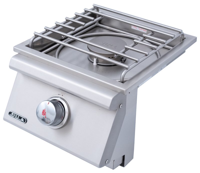 BULL Einbau Seitenbrenner Single / Edelstahl / Slide-In