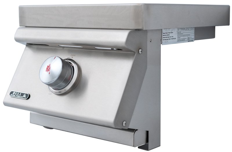 BULL Einbau Seitenbrenner Single / Edelstahl / Slide-In