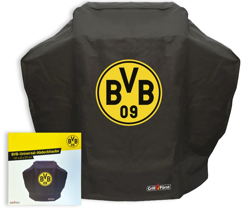 Grillfürst Abdeckhaube / Schutzhülle 131 x 47 x 121 cm - Borussia Dortmund Edition für Napoleon Rogue / Freestyle 365 / Triton 2 / Videro G3 / Broil King Crown 340