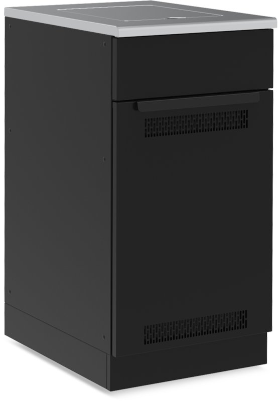 Broil King Outdoor Küche Baron 590 IR Shadow MOK - Komplettset inkl. IR-Seitenbrenner mit Gasflaschenschrank und Aufbewahrungsschrank