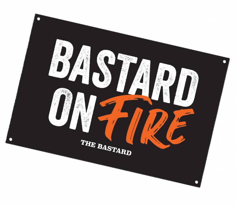 The Bastard Man Cave Schild 'Bastard on fire'