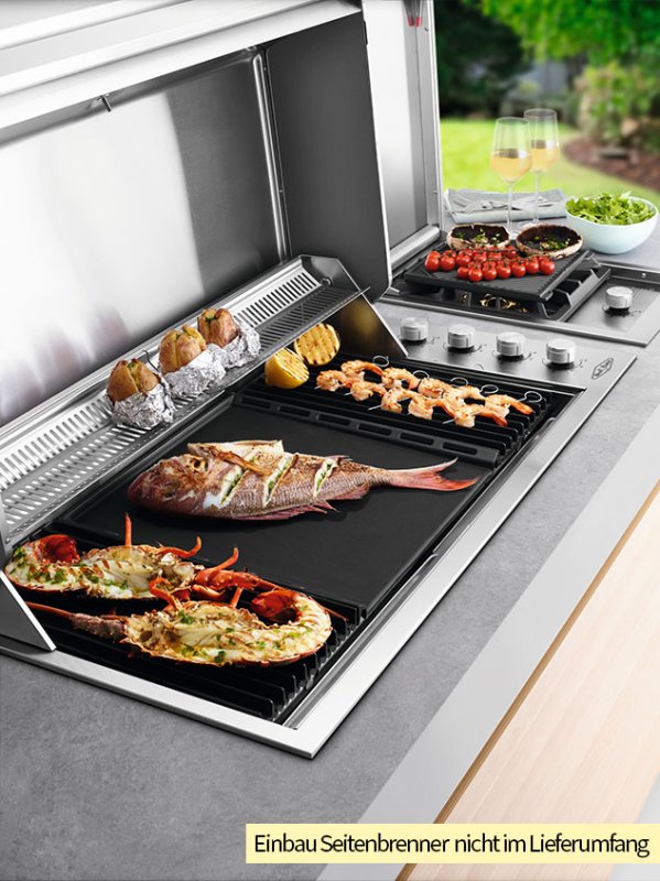 BeefEater Einbaugrill Signature Proline-Serie - 6-Brenner mit Garhaube