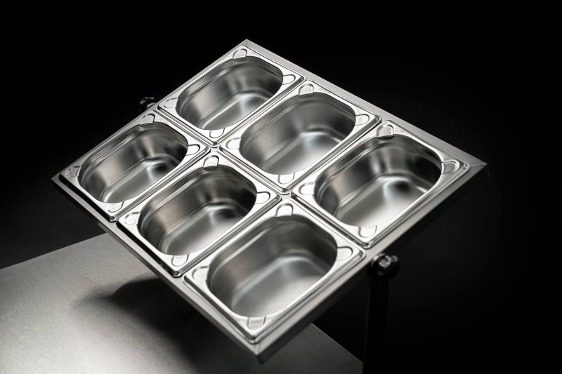 Beefer Pizzastation inkl. 6 Edelstahlschalen (GN 1/6 / H 65 mm)