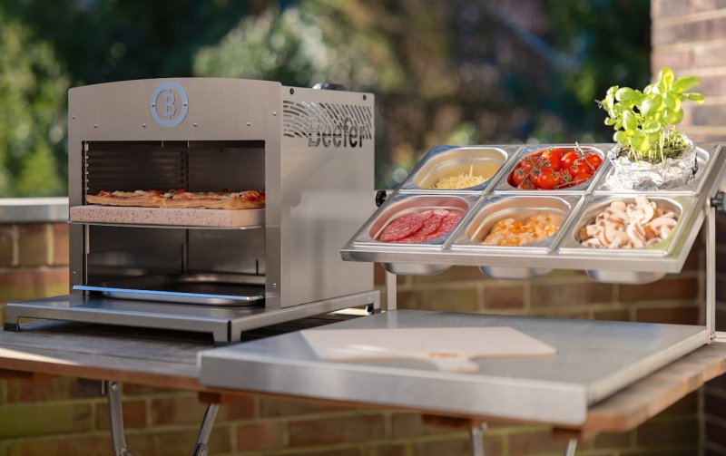 Beefer Pizzastation inkl. 6 Edelstahlschalen (GN 1/6 / H 65 mm)