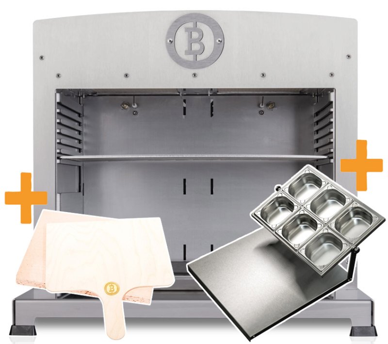 Beefer Twin PRO Gasgrill - Pizza-Edition mit Pizzastation, Pizzastein und Pizzaschieber