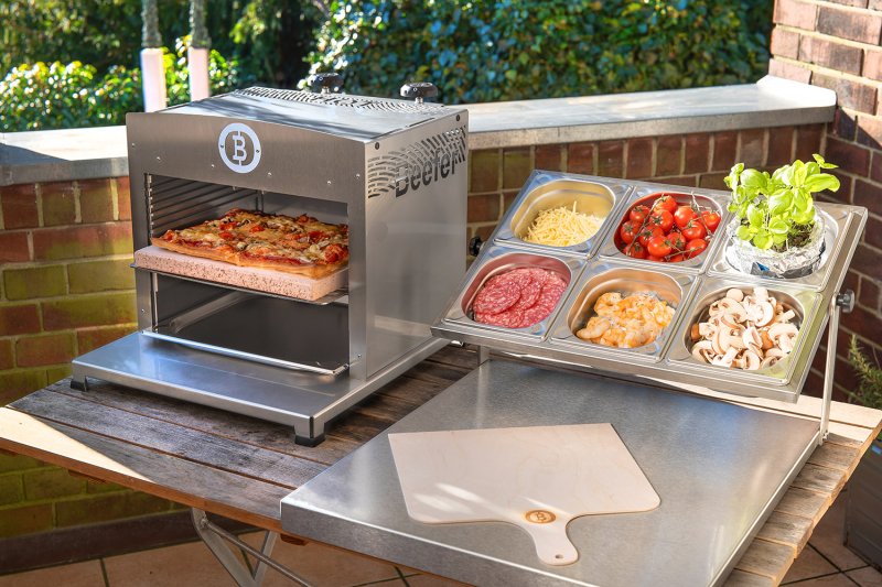 Beefer Twin PRO Gasgrill - Pizza-Edition mit Pizzastation, Pizzastein und Pizzaschieber