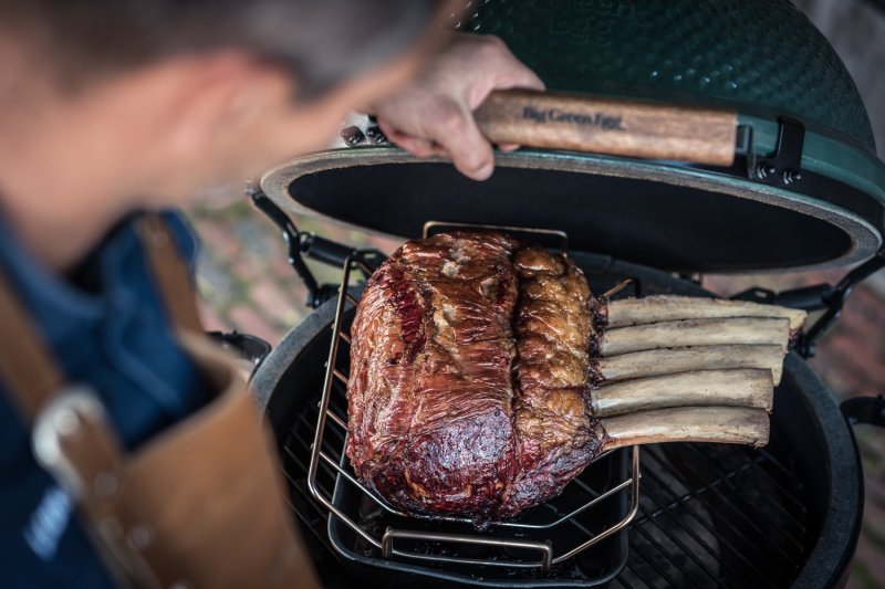 Big Green Egg Bratenkorb / Rippenhalter aus Edelstahl 2XL / XLarge / Large