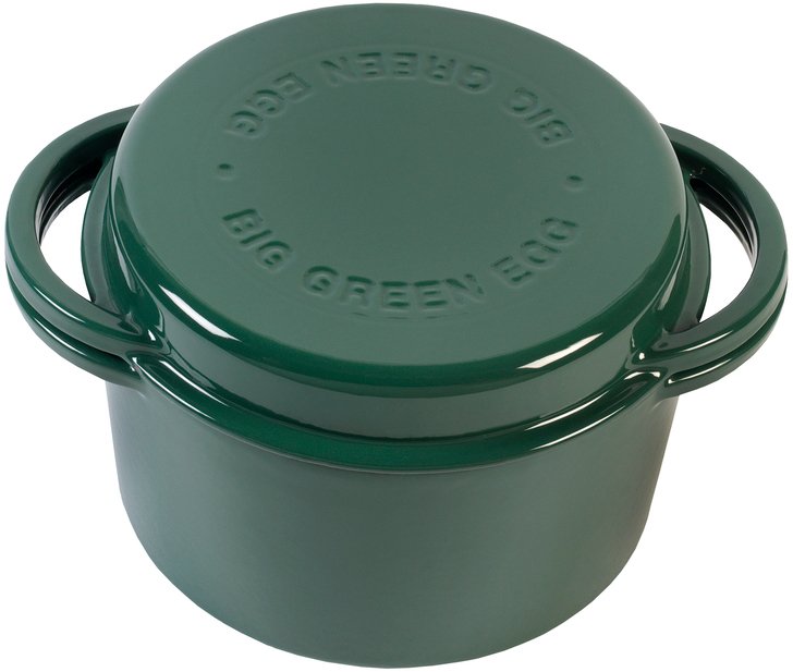 Big Green Egg emaillierter Dutch Oven 4 L Grün rund 2XL / XLarge / Large