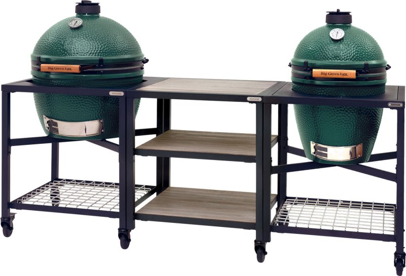 Big Green Egg Outdoor Küche: Akazienholz-Einlage grau für Module
