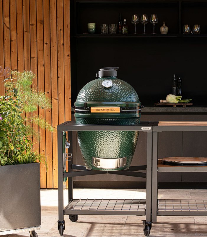 Big Green Egg Outdoor Küche: Hakenleiste mit 3 Haken für EGG Modul Untergestell und Erweiterungsgestell