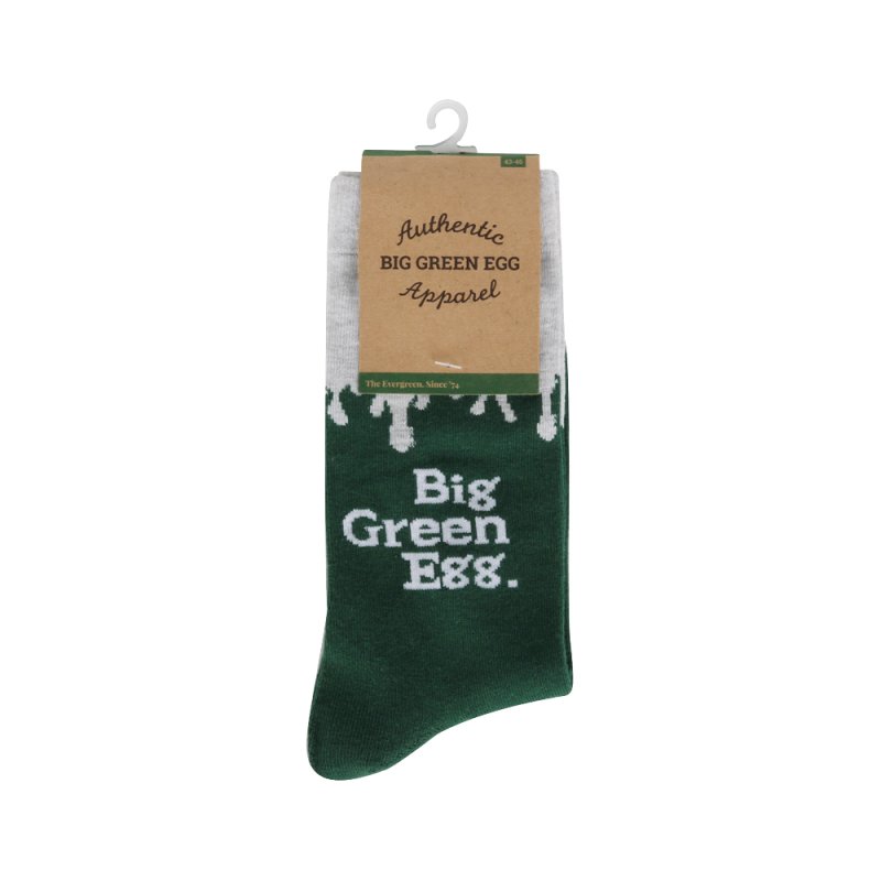 Big Green Egg Socken Flammen - Grün - Gr. 39-42