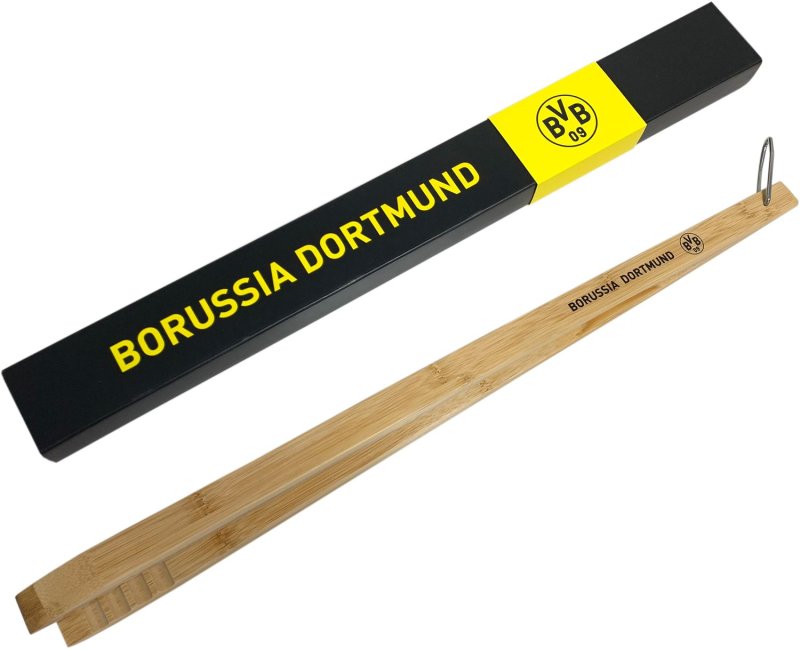 Grillfürst Grillzange Bambus - Borussia Dortmund Edition in Geschenkverpackung